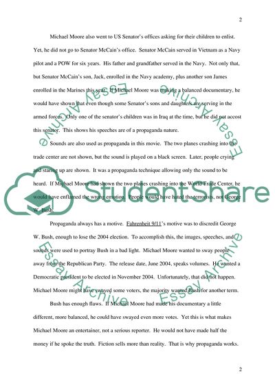 Fahrenheit 9/11 and Propaganda