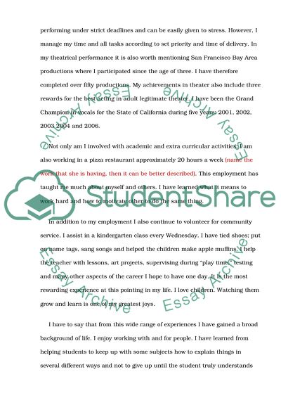 The Most Significnt Acdemic or Personl Achievement