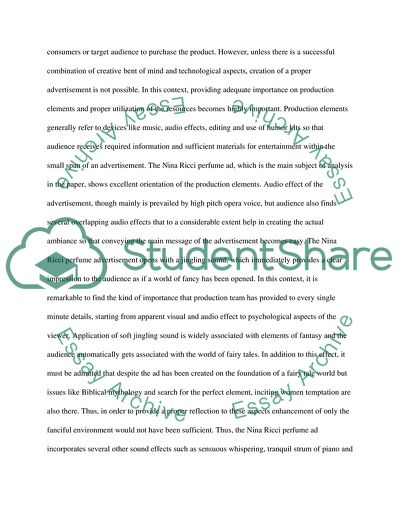 Analysis of an Advertisement