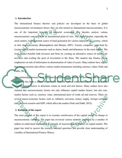 Analysis of Capital Market with Respect to the Rationales of International Finance Theory