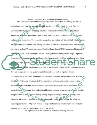 Obesity Among Hispanics Under Second-Generation Antipsychotic Medications