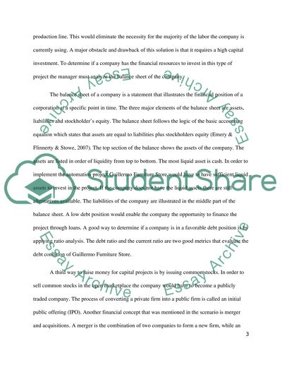 Guillermo furniture store scenario