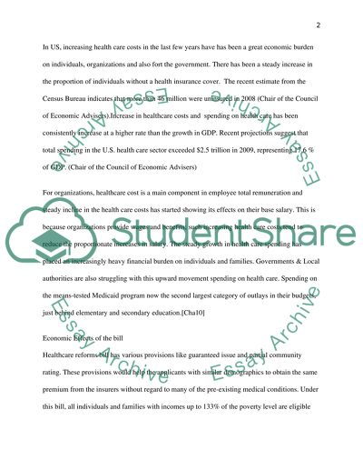 Healt Care Reforms & Affordable Care Act