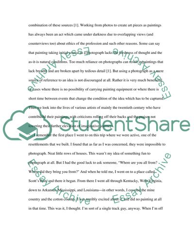 The Translation of Photographic Images Into Painting