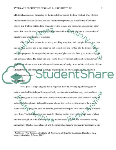 Types and Properties of Structural Glass in Architecture