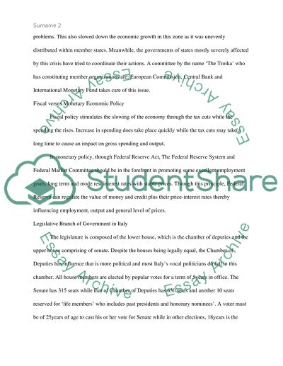 Aspects of European Politics in Italy