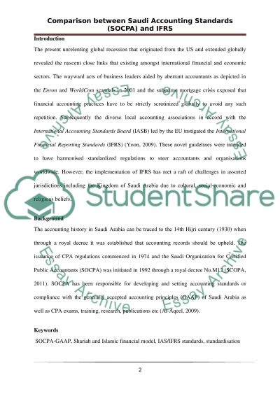 Dissertation on ifrs
