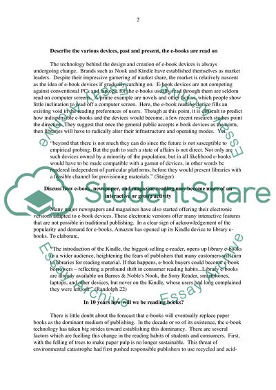 The Media Revolution and E-Books