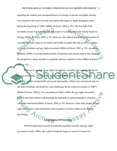 Strength Of Gay Rights Movement