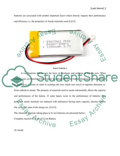 Anode Materials in Li-Ion Batteries