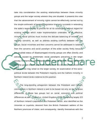 Social Minority Policies