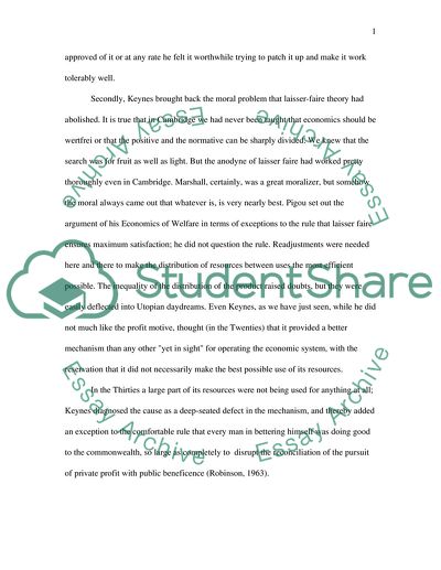 The Impact of Keynesianism on Macroeconomic Policies of a State