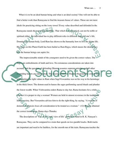 What can we learn about the structure of the traditional indian society from the Ramayana story