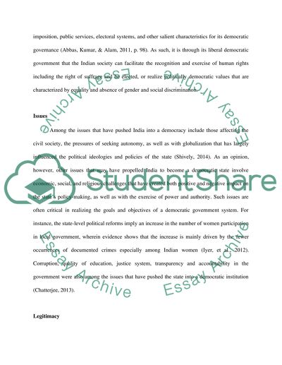 A Shift from Unitary Government to Democracy in India