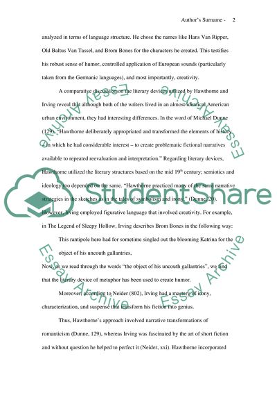 Hawthorne and Irving