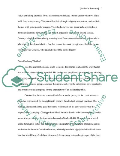 Commedia DellArte by Carlo Goldoni