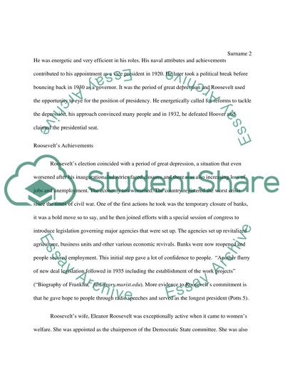 The Legacy of Franklin Delano Roosevelt