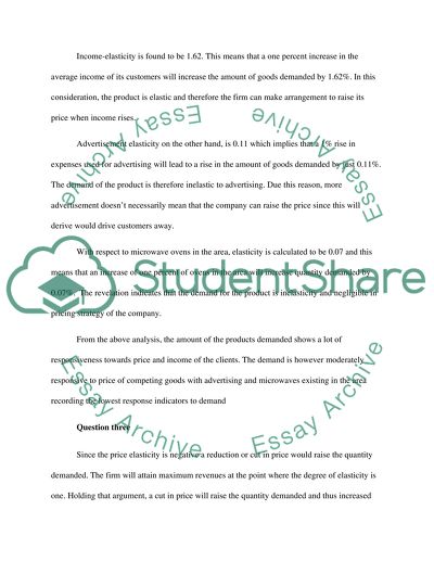 Major Economic Calculations