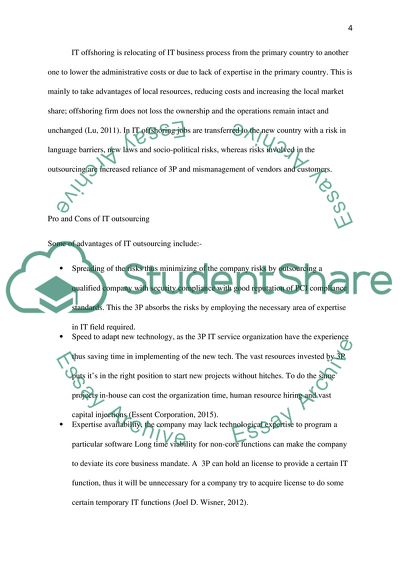 Discussion of Outsourcing and Its Pro and Cons