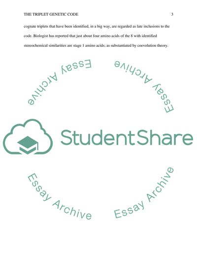 The Triplet Genetic Code