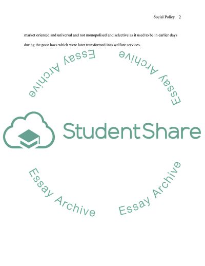 Social Policy as Seen by Social Welfare Student