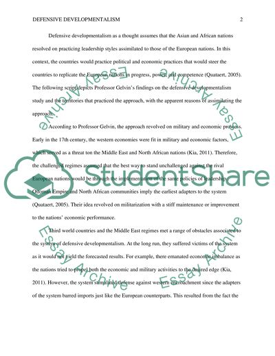 Defensive Developmentalism