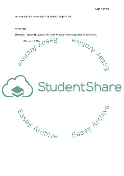 Applying Letter to the Graduate Course in Management Information System