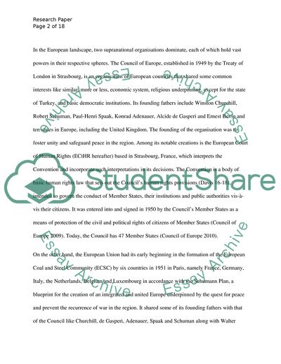 Accession of EU to the Convention Rights