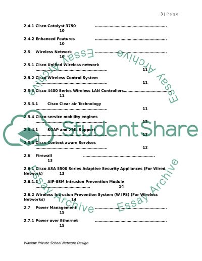 Designing Networks in Waxlow Private School