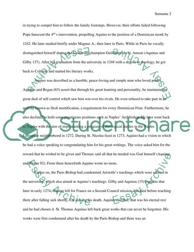 Saint Thomas Aquinas and his influence on Western thought