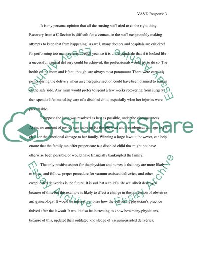 Readers Response to Vacuum-assisted Vaginal Delivery