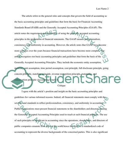 Article Review: Accounting Principles by the Accounting Coach