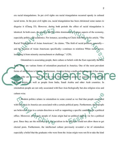 Racial Triangulation and Orientalism