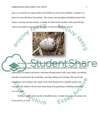 Norfolk Island Family Get Away