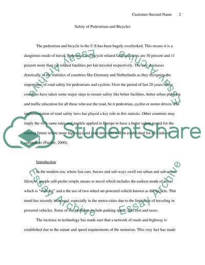 Safety of Pedestrians and Bicycles