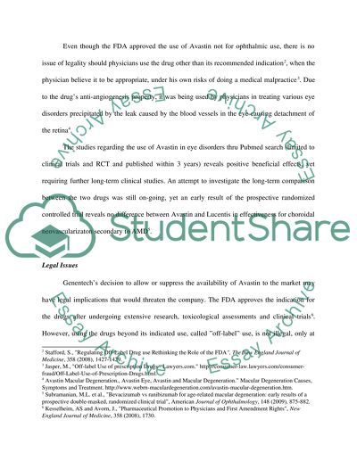 Drug Companys Restriction of Distribution of a Drug: A Genentech on Avastin Restriction