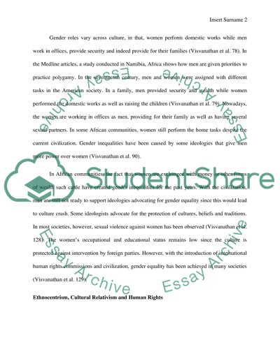 Anthropological gender and sexuality and how cultural relativism