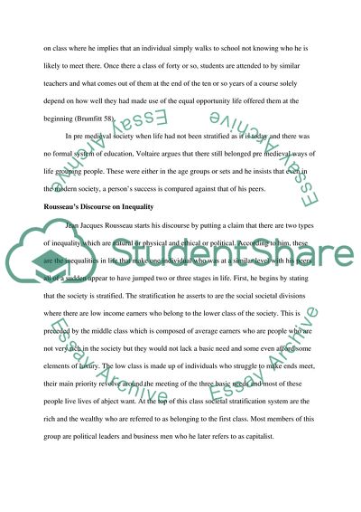 Philosophic Discourse on Inequality