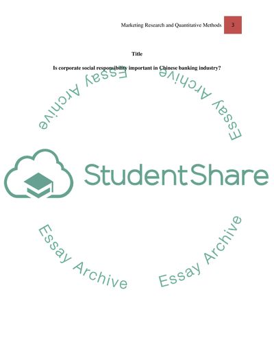 Importance of Social Responsibility in the Chinese Banking Industry