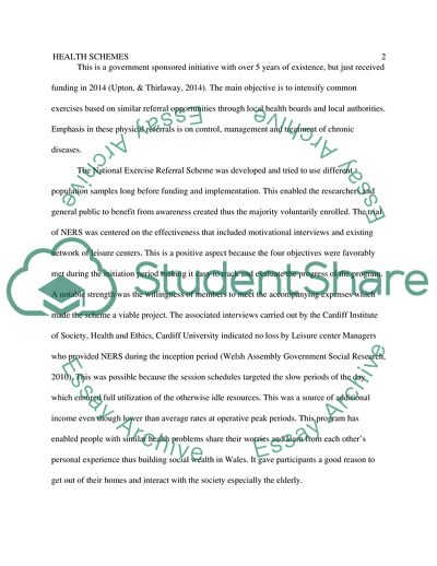 Wales, Scotland and Denmark Health Schemes