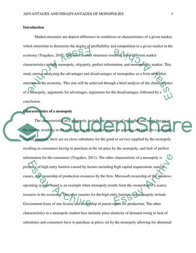 Advantages and Disadvantages of a Monopoly