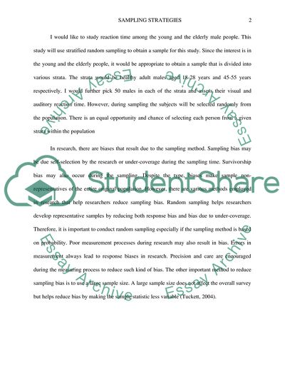 Applying Sampling Strategies