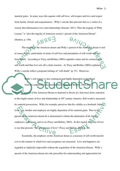 Love Issues in Millers Death of a Salesman