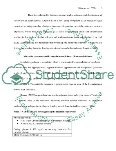 Diabetes and Risk of Cardiovascular Disease