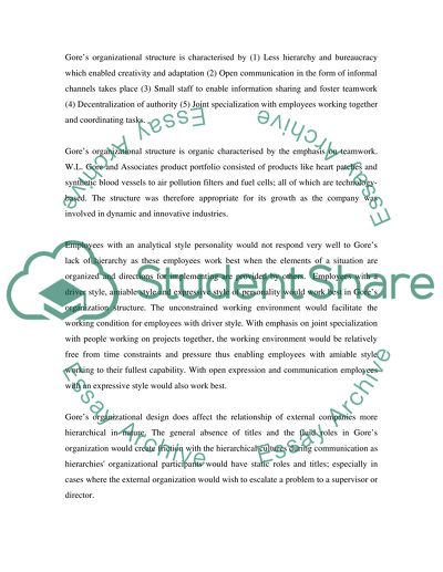 Organizational Structure: W.L. Gore