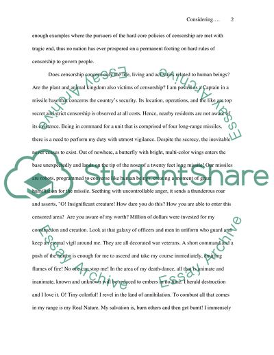 Considering Censorship