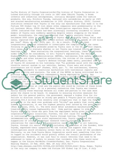 The History of Toyota Corporation