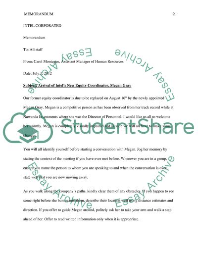 Informative memorandum