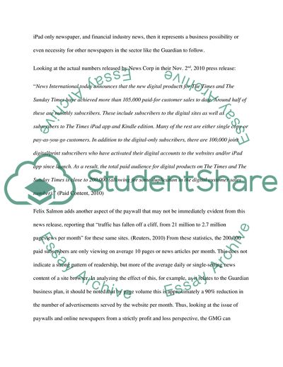 The Strategic Issue of Newspaper Paywalls