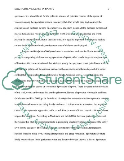 Spectator Violence in Sport